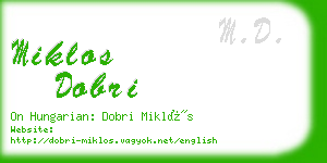 miklos dobri business card